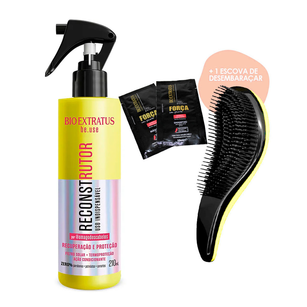 Fluido Spray Reconstrutor Uso Indispensável Be.use Bio Extratus + Escova/Sachês