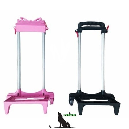 Carrinho P/ Mochila Escolar C/Trava universal Alumínio Rodas Silicone