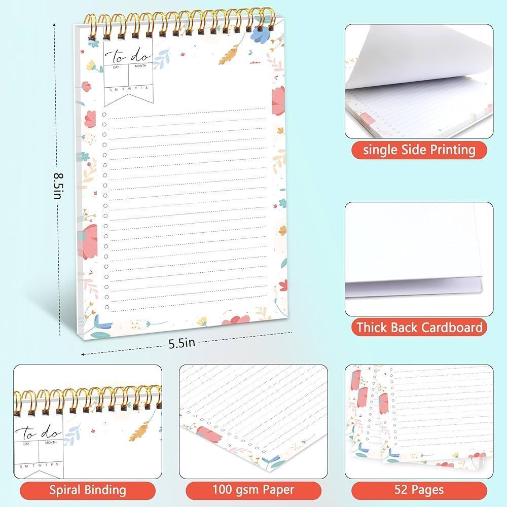 Planner Permanente Para Anotações Semanais Com Detalhes Floridos em Oferta na Shopee