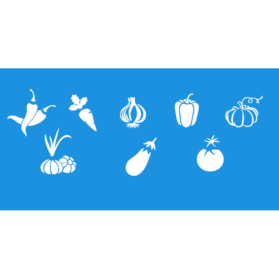 Stencil legumes pequenos, estêncil lavável, pintura em tecido, pano de prato artes frutinhas em Oferta na Shopee