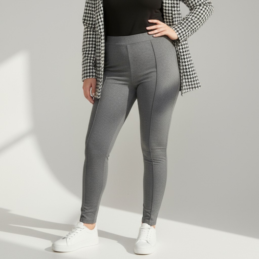 Legging Feminina Plus Size Suplex Peluciado com Bolso Traseiro Térmica Justa ao Corpo