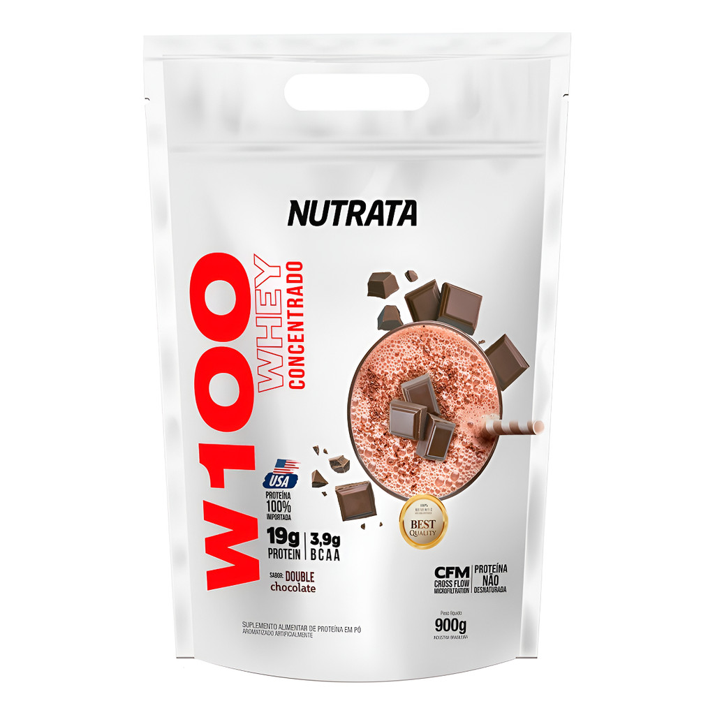 Whey  Protein 100% Concentrado W100 - Refil 900g - Nutrata