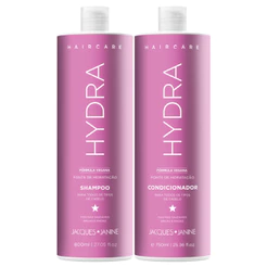 Jacques Janine Kit Hair Care Hydra Shampoo 800ml + Condicionador Fonte Hidratação Brilho Maciez 750ml