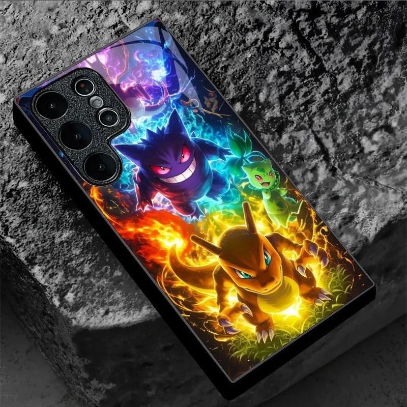 Gengar Ghost Pokémon 03 design Capa De Telefone De Vidro Para Samsung Galaxy S20 S21 S22 S23 S24 S25 Ultra Plus S23FE S2