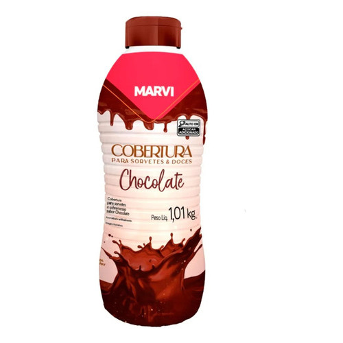 Cobertura Para Sorvetes e Sobremesas Marvi - Chocolate 1kg