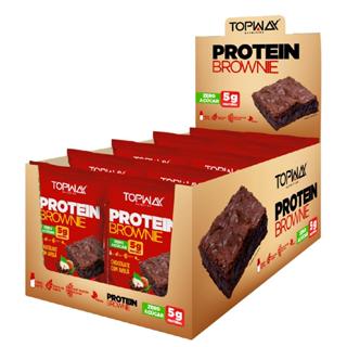 Kit 10 Brownie proteico com whey sabor chocolate e avelã sem glúten topway 40g em Oferta na Shopee