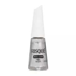 Esmalte Metálico Risqué Nova Cor! Prata na Lata 8ml
