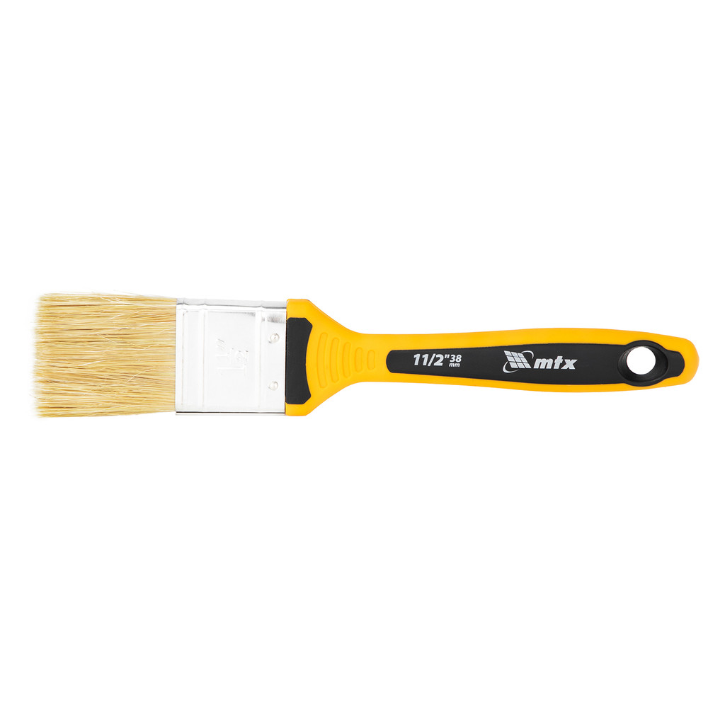 TRINCHA/PINCEL 1 1/2, PARA VERNIZ, CERDAS BRANCAS, CABO 2 COMPONENTES, 1PC // MTX