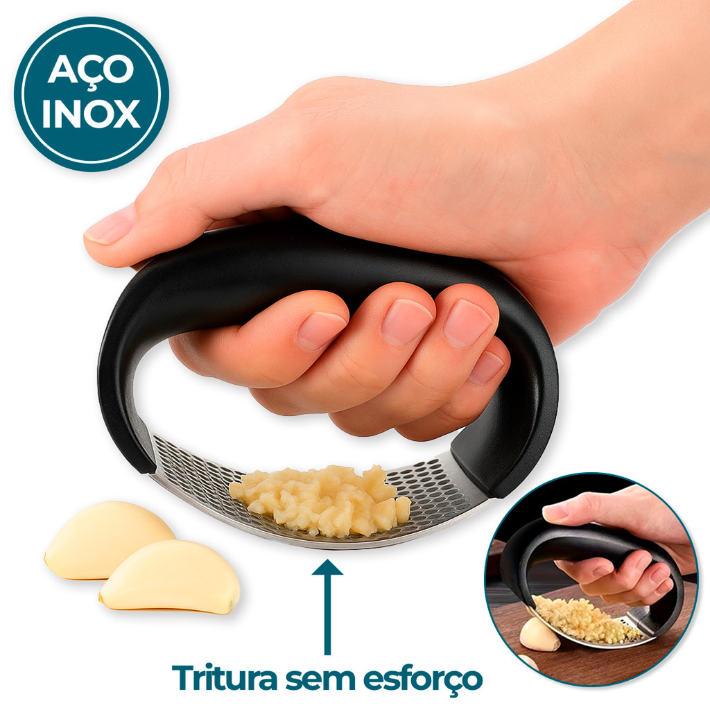 Triturador de Alho Amassador de Alho Espremedor de Alho Socador de Alho Cenoura e Batata Manual