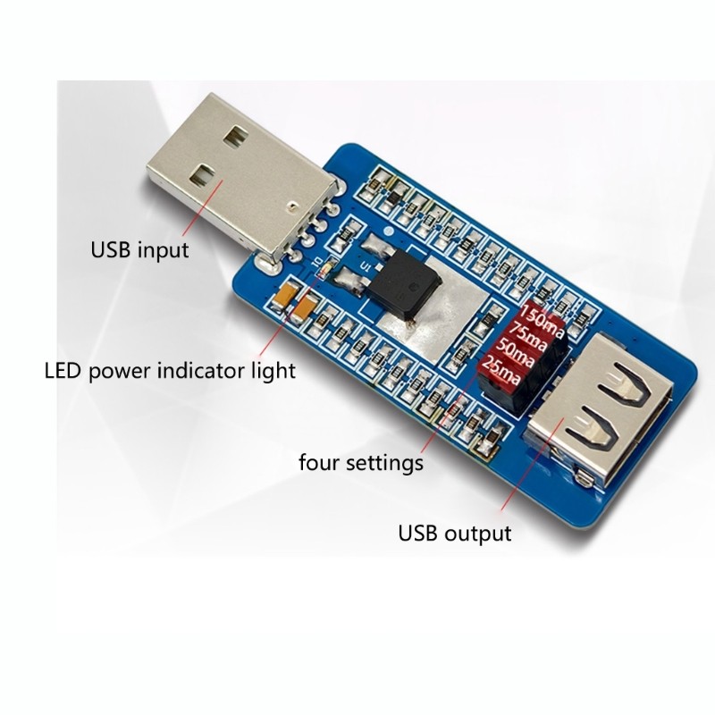 Módulo Carga Eletrônica USB Corrente Ajustável Li * Evita Desligamento Automático PowerBanks Para Pequenos Disp — imagem 2 de 2