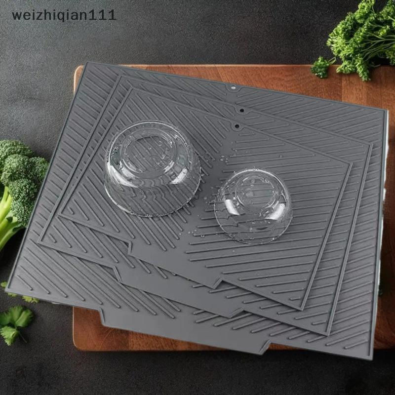 ღBeautyღ Almofada De Drenagem De Silicone Com Furo Para Secagem De Panelas Tapete Pratos Utensílios De Cozinha Tapetes A