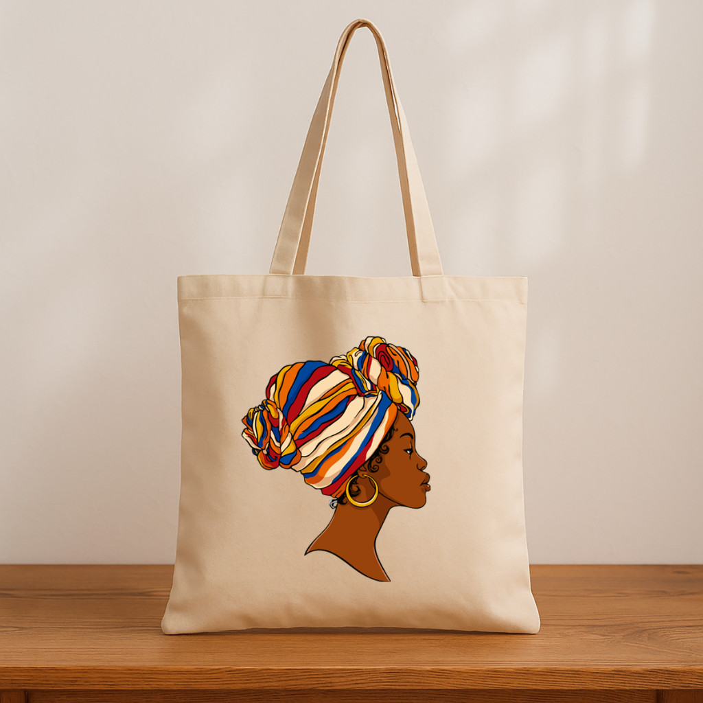 Ecobag Afro Feminina | Bolsa Estampada de Algodão Cru 33x40cm | Sustentável, Estilo em Oferta na Shopee