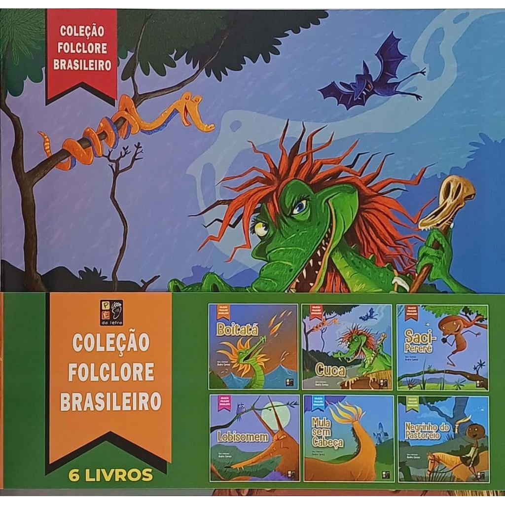 Box com 6 Livros do Folclore Brasileiro em Oferta na Shopee