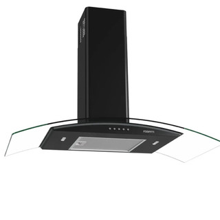 COIFA FOGATTI DE PAREDE CLEAN VIDRO CURVO BLACK 90CM 127V