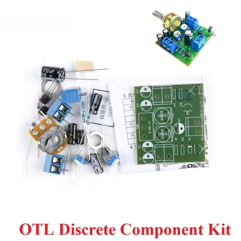 DIY OTL Amplificador De Potência Componente Discreto Kit De Ensino Produção Eletrônica DC 6V