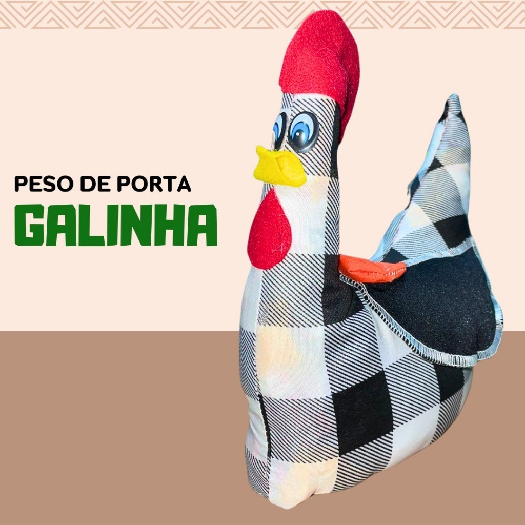 Peso de Porta Galinha Decorado Aparador De Porta Protetor de Porta em Oferta na Shopee