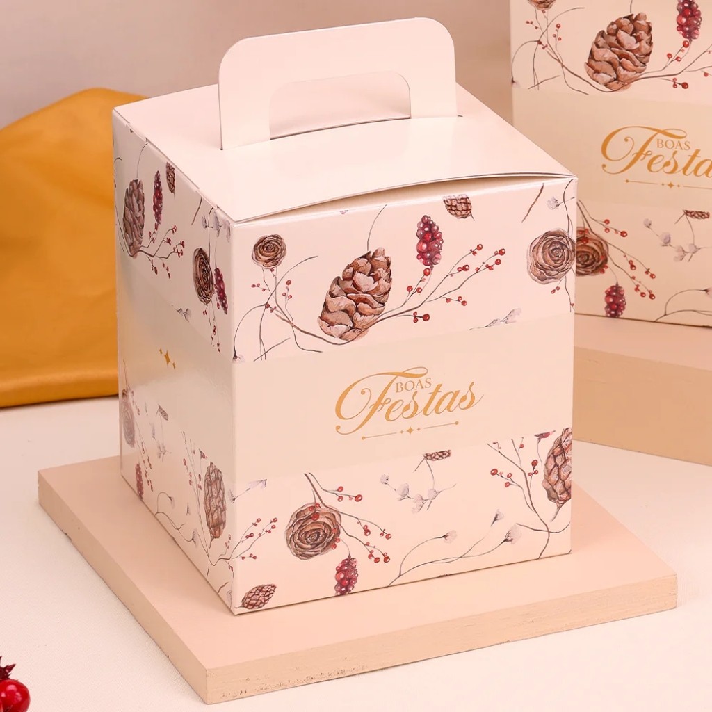 20 CAIXA PARA PANETONE FECHADA 400/500G CLÁSSICA 5297 ( JANGO NATAL 2025 )