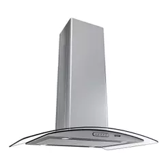 Coifa Ilha 75cm Vidro Curvo Fogatti Inox 110V