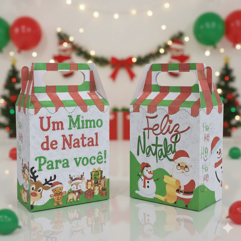 Caixinha Maleta Maletinha  Feliz Natal / Lembrancinha Festa Aniversário e Decoração