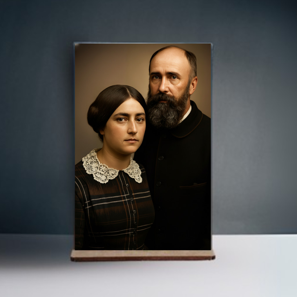Mini Quadro São Luís Martin e Santa Zélia Guérin – Pais de Santa Teresinha | MDF 10x15cm com Paper Glossy
