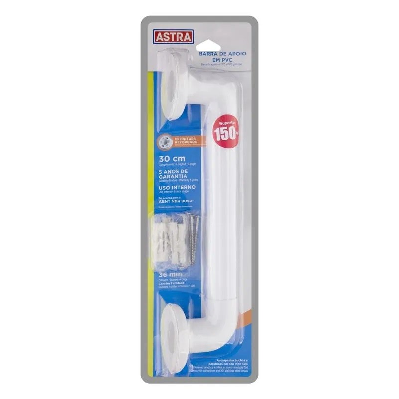 BARRA DE APOIO EM PVC 30CM X 36MM ASTRA