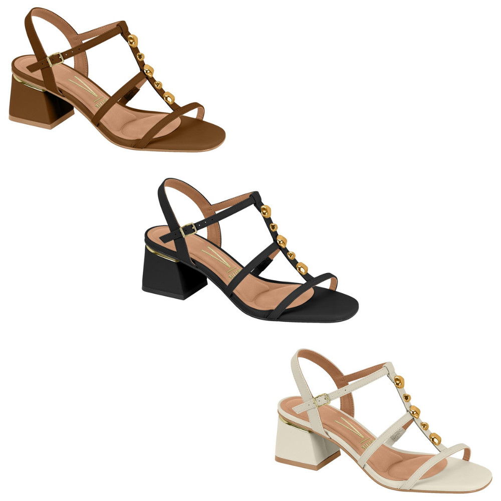 Sandália Casual Feminina Com Salto Bloco Vizzano em Oferta na Shopee