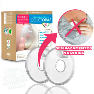 Kit C/2 Concha Coletor de Leite Materno Absorvente Rosquinha Protetor de Seio Pós Parto Amamentação