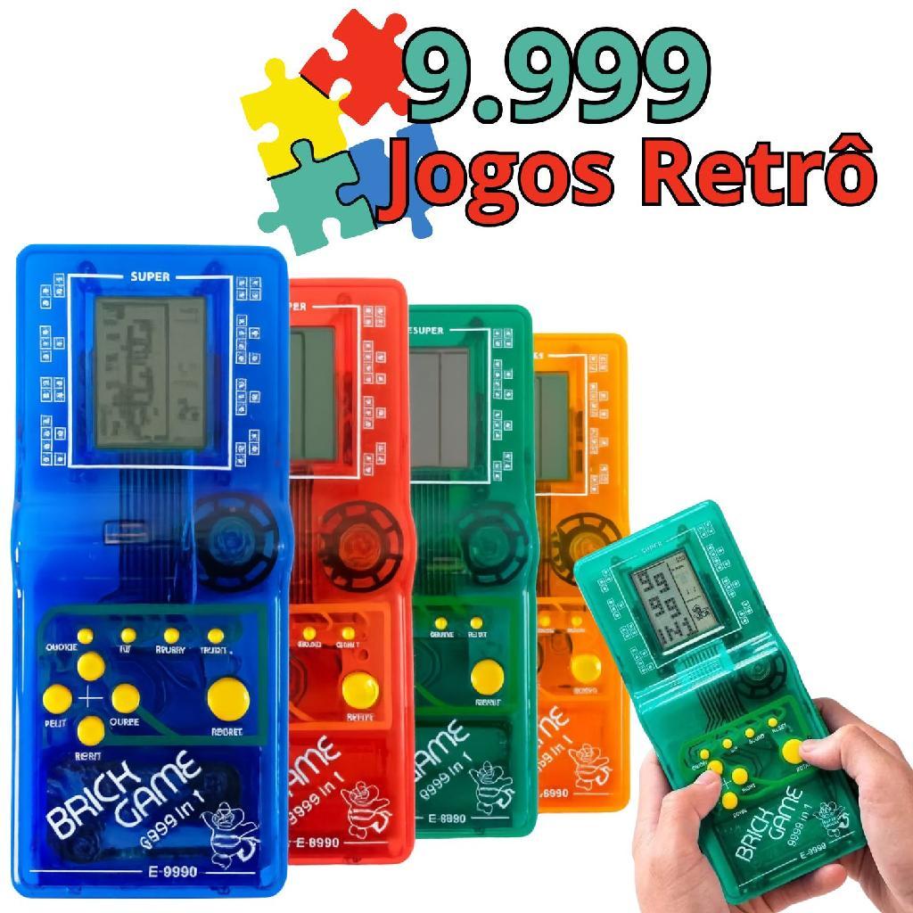 Vídeo Game Portátil 999 Jogos em 1 Mini Game Retrô Brinquedo Infantil Antigo Transparente