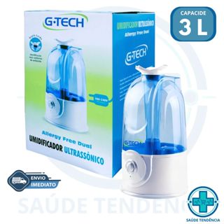 Umidificador G-Tech Allergy-Free Dual Original 3L Bivolt Ultrassônico 127 e 220V em Oferta na Shopee