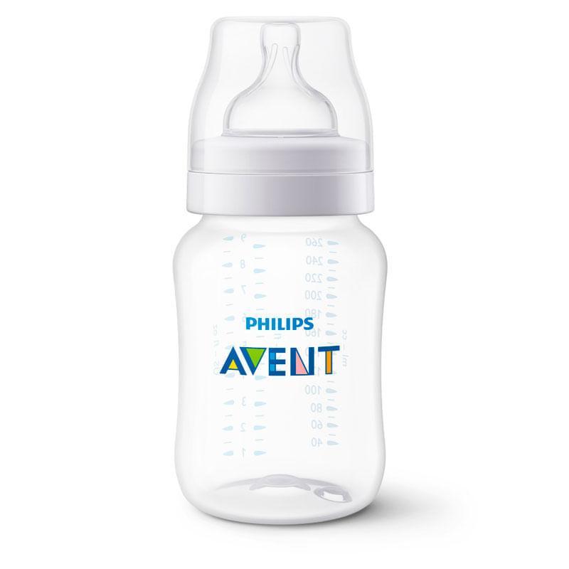 Mamadeira Anti-Colic Philips Avent 1M+ Transparente 260ml em Oferta na Shopee