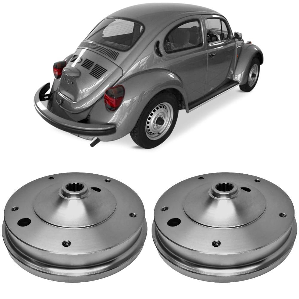 Par Tambor Freio Fusca Karmann Ghia Traseiro Com Cubo em Oferta na Shopee