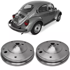 Par Tambor Freio Fusca Karmann Ghia Traseiro Com Cubo