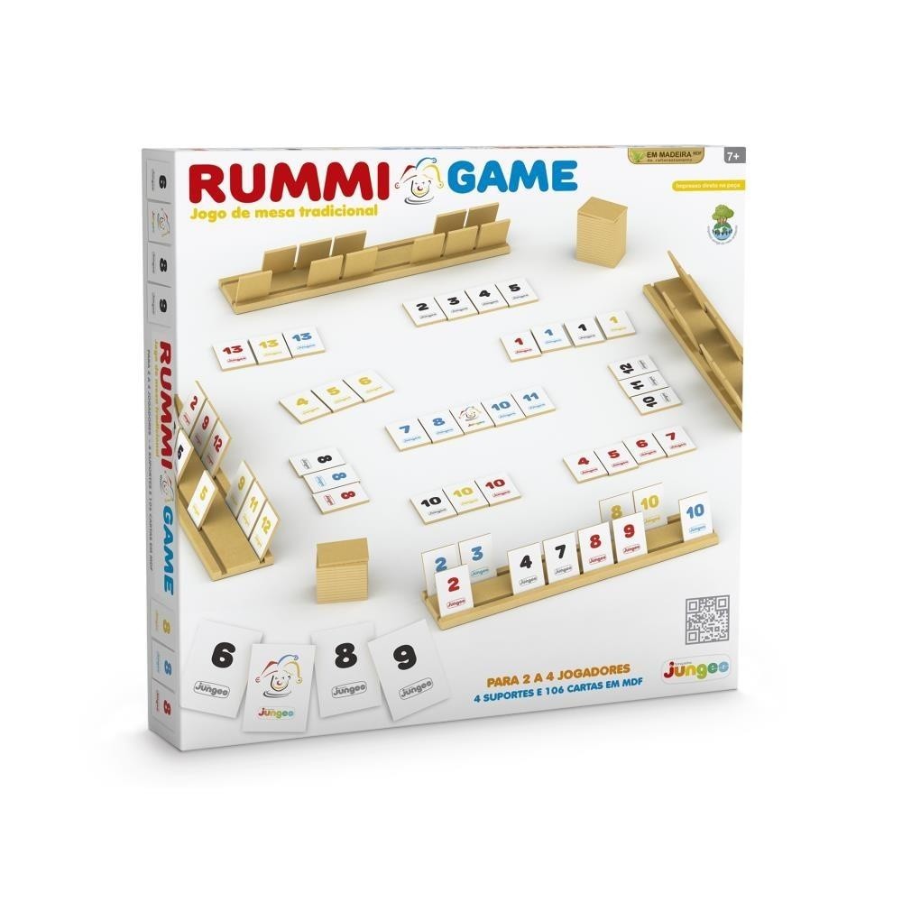 Jogo Rummi Game Tradicional em Madeira MDF - Junges 650