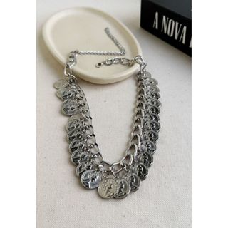 Colar Moedas e Medalhas Prata em Oferta na Shopee