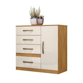 Cômoda 4 Gavetas Sapateira Vênus Freijó Off White em Oferta na Shopee