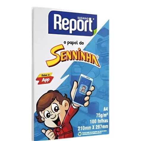 Papel A4 75g 100 Folhas Branco Seninha Report