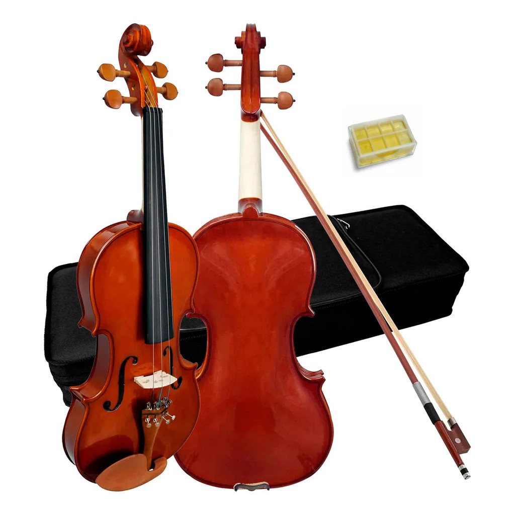 Violino Giannini 4/4 Natural Brilhante C/ Case E Arco Gvl