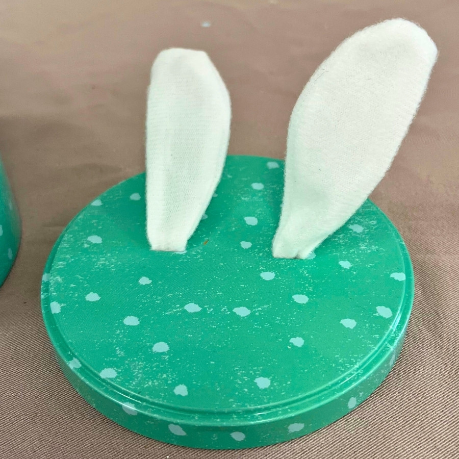 Lata De Metal De Páscoa - Coelinho Verde - 16x10cm - 1 unidade - Rizzo