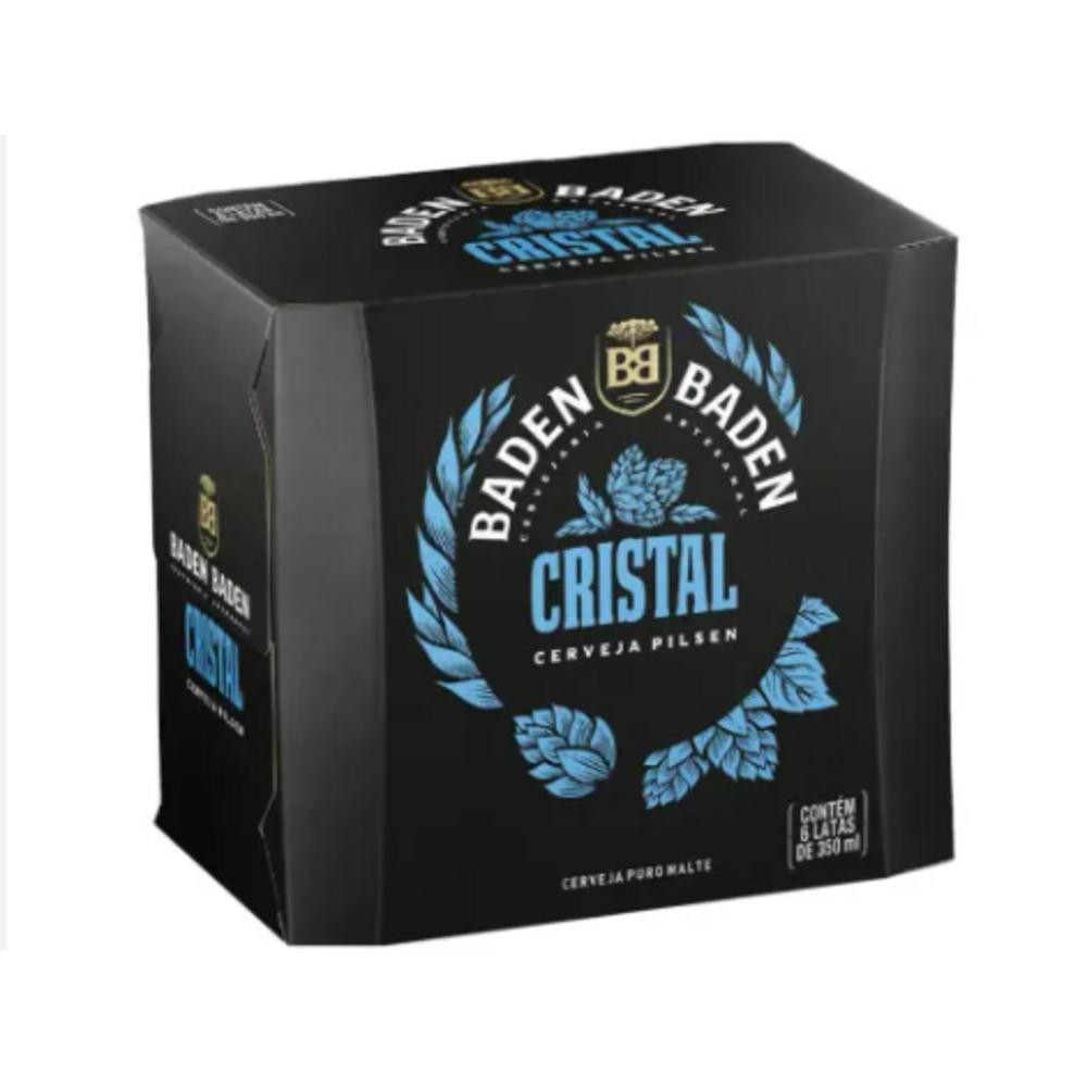Cerveja Cristal Lata 350 ml 6un Baden Baden em Oferta na Shopee