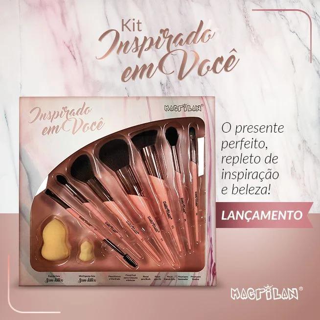 KIT 7 PINCÉIS E 2 ESPONJAS MACRILAN INSPIRADO EM VOCÊ
