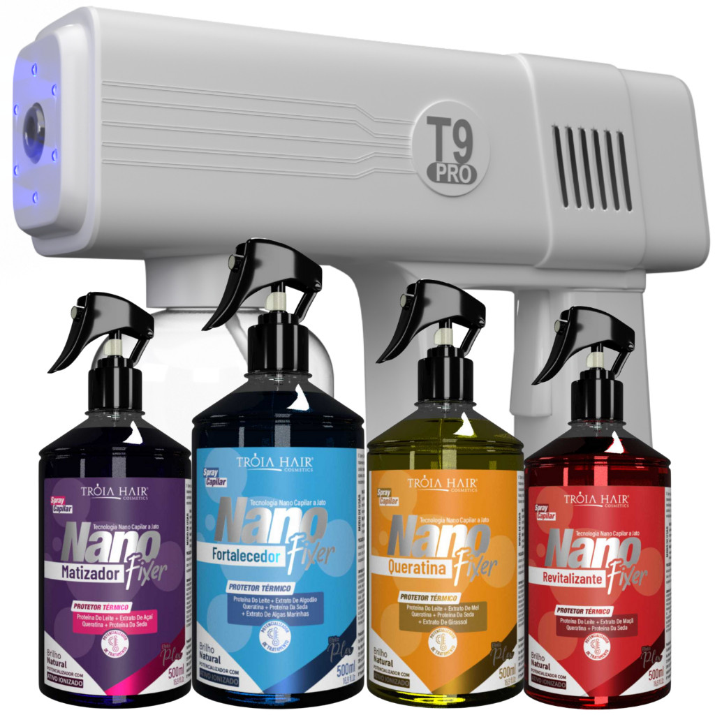 K6 Pistola K6x Ionizador  Troia Hair  + 4 Nano Fixer Tecnologia Capilar Qatar Hair
