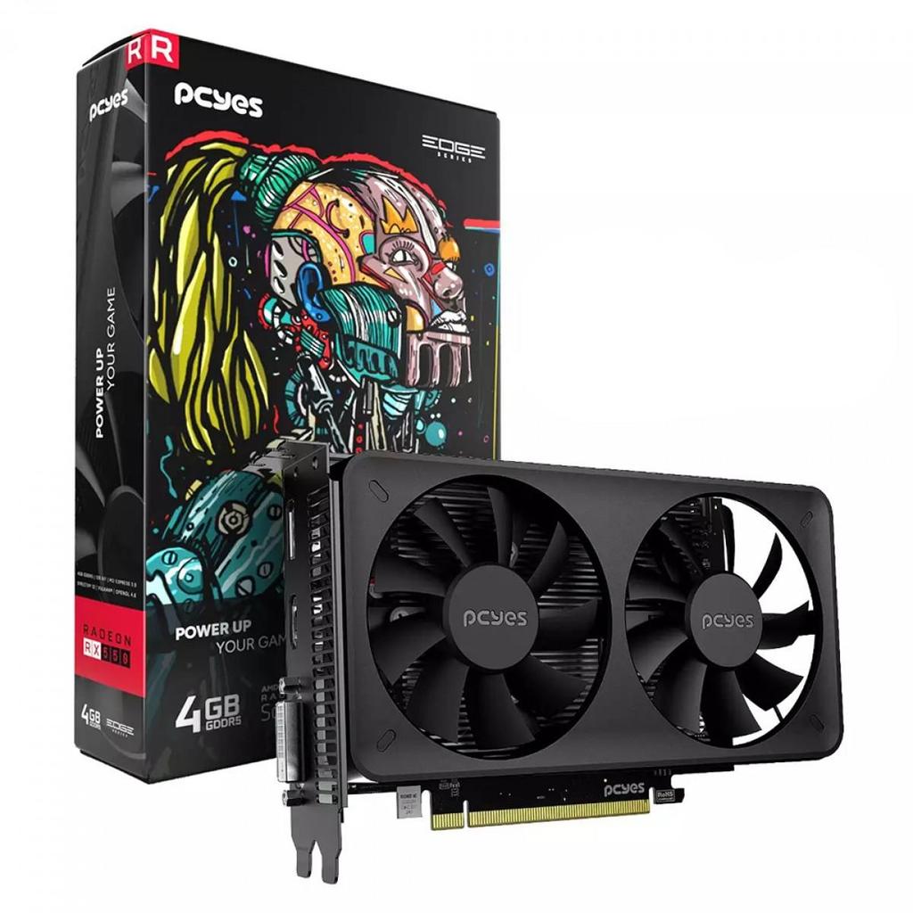 Placa de Vídeo PCYES AMD Radeon RX 550, 4GB, GDDR5, 128-Bit, PVEX5504GBDF em Oferta na Shopee