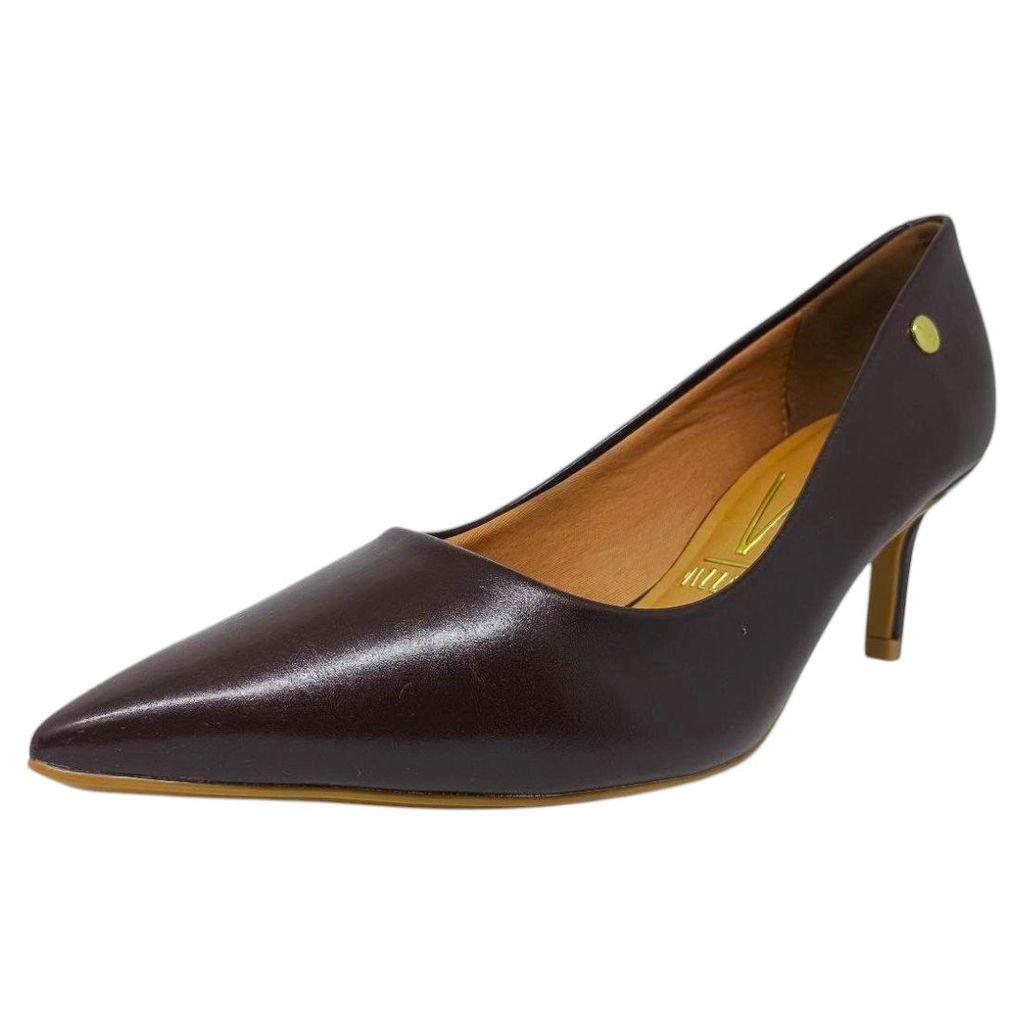 Scarpin Feminino Bico Fino Salto Baixo Formal Charme Vizzano