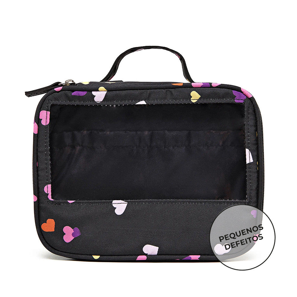 Outlet Necessaire Gocase Makeup Double Corações Flutuantes