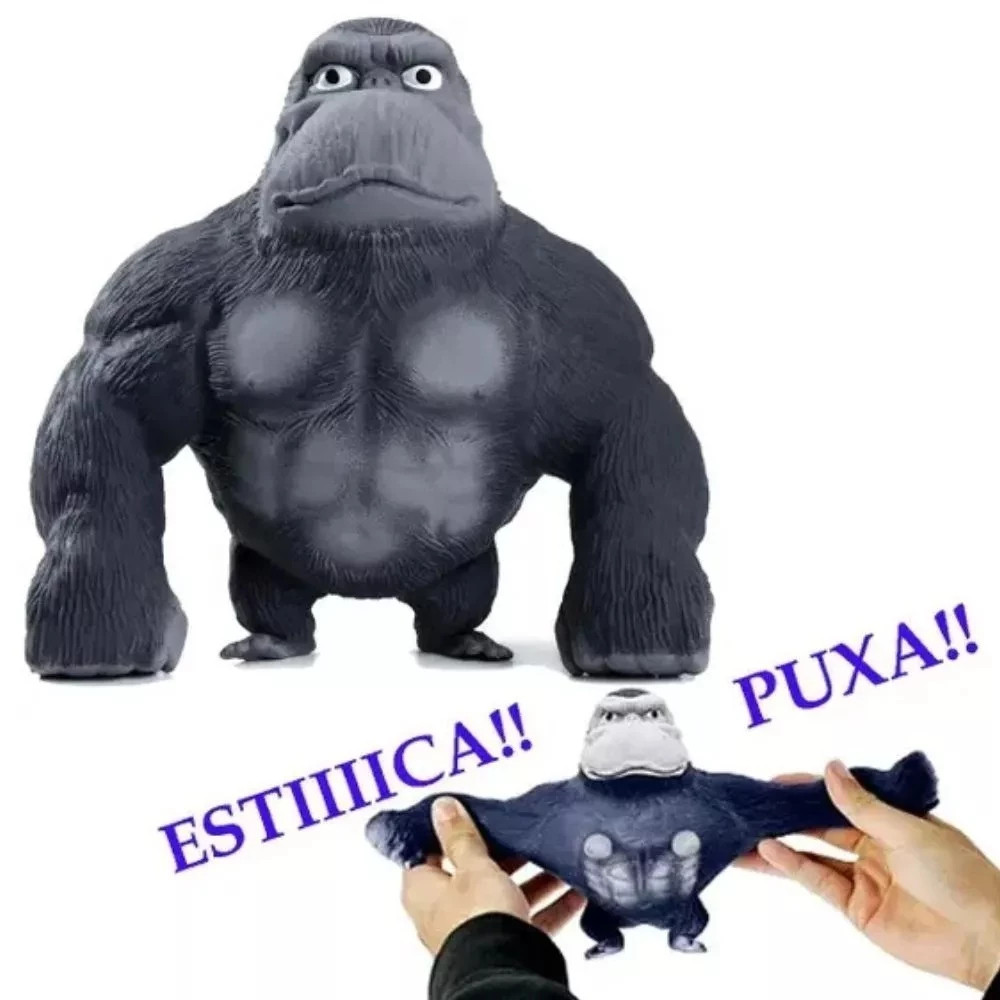 Brinquedo Macaco Gorila Estica Esmaga Fidget Toys Antiestresse Apertar NOVIDADE