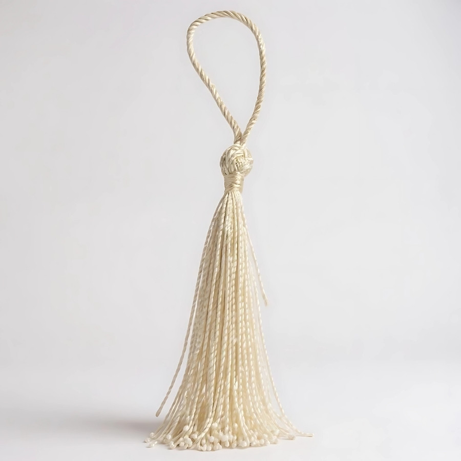 Tassel Decorativo Artesanal - Marfim - 13cm - 12 unidades - Artlille - Rizzo