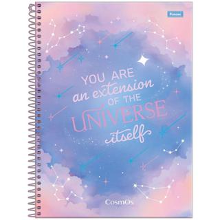 Caderno Universitário 20x27,5cm (Grande) 1 Matéria 80 Folhas Cosmos Universe Foroni em Oferta na Shopee