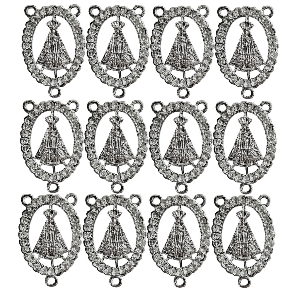 Kit 10 Entremeios Nossa Senhora Aparecida Para Terços Colares e Artesanatos Católicos