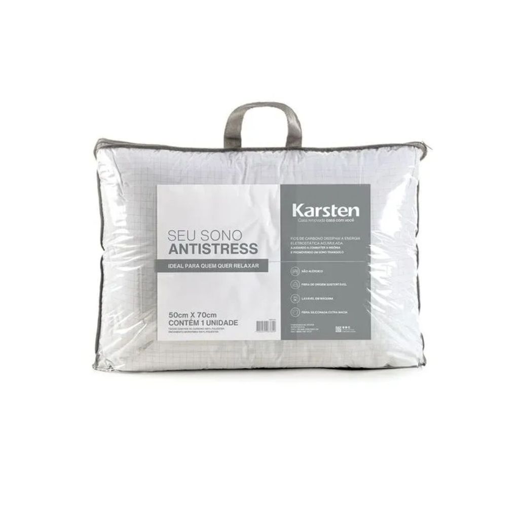 Travesseiro 50x70cm Antistress Karsten em Oferta na Shopee