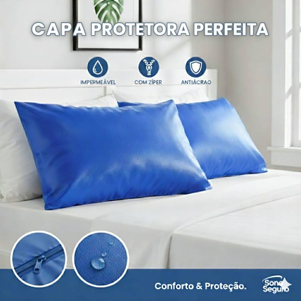 Kit 4 Unidades Fronha de Travesseiro Impermeável Resistente Com Zíper escondido em Oferta na Shopee
